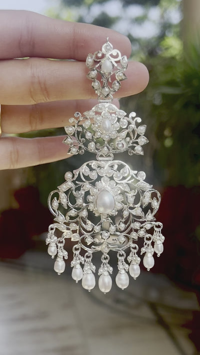 edwardian earrings silver