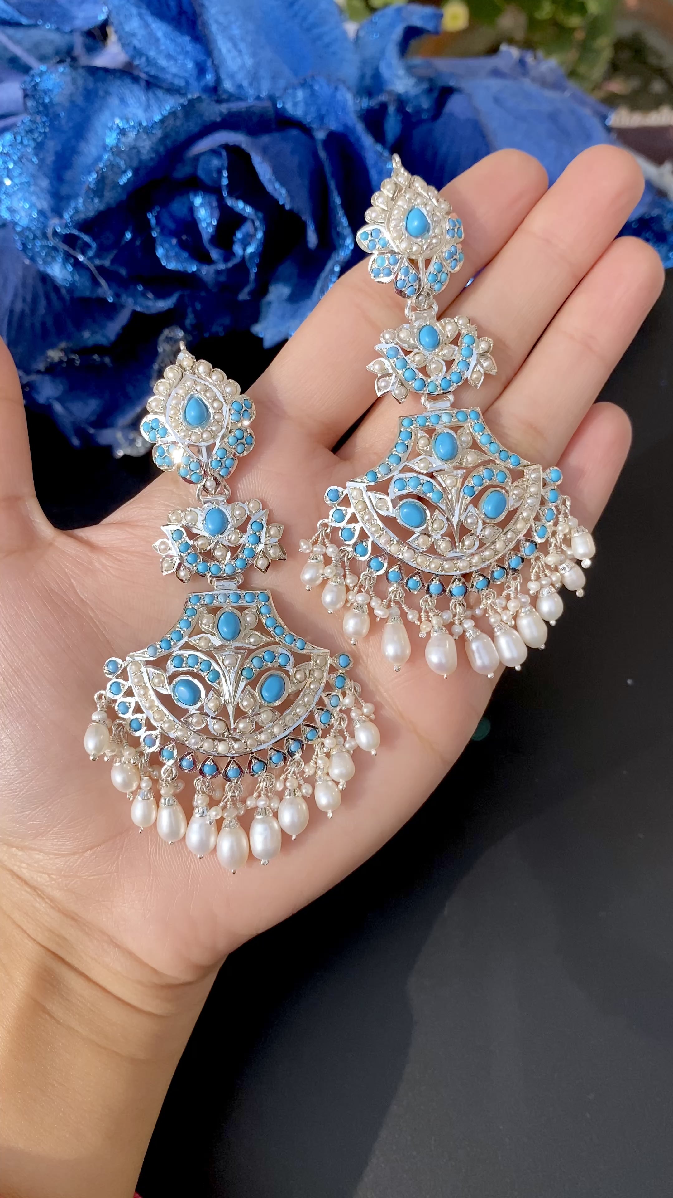 statement silver earrings