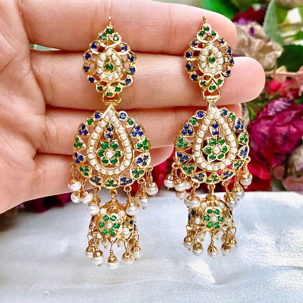 punjabi jadau jhumka