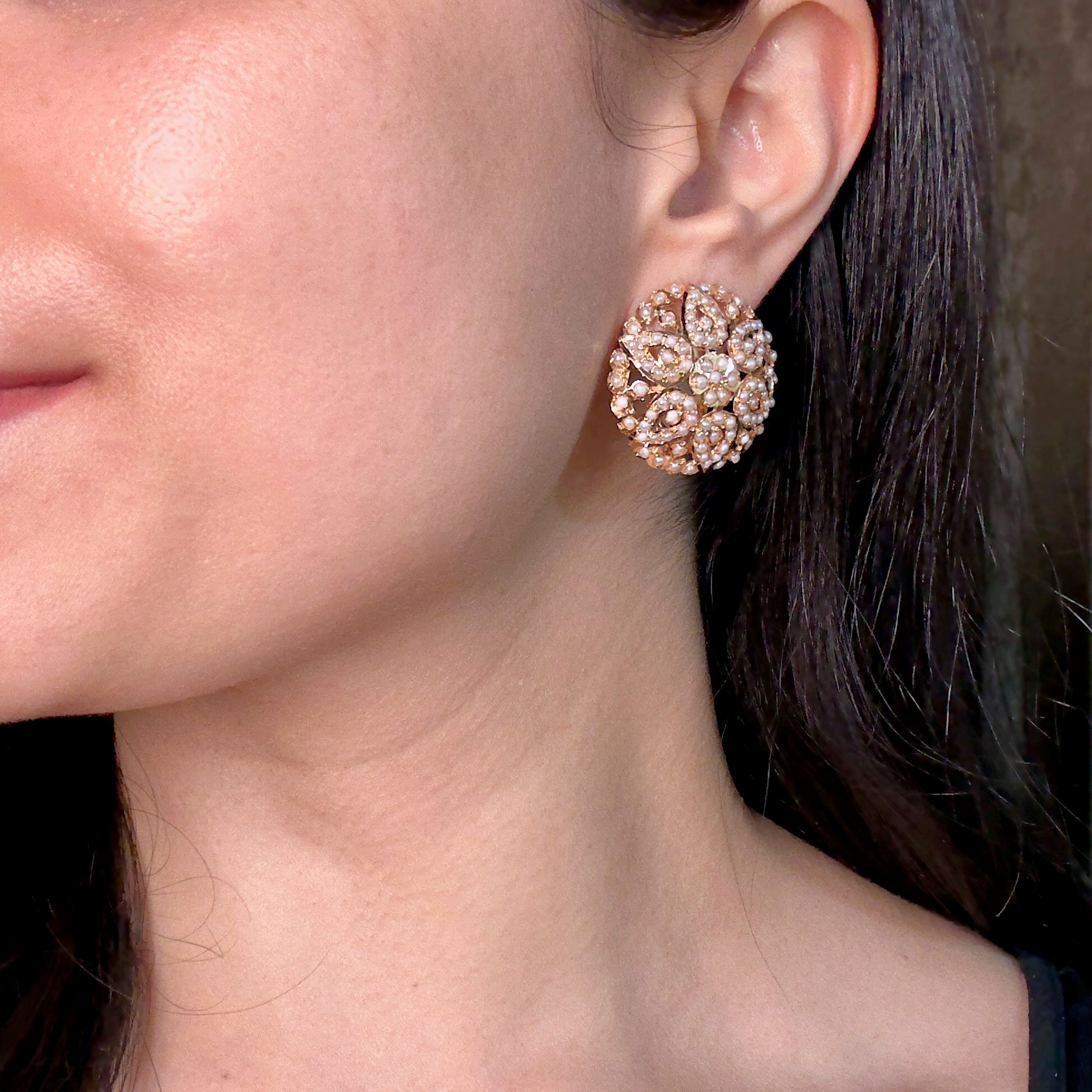 Intricate Pearl Tops | Classic Design | Freshwater Pearls & Sterling Silver ER 572