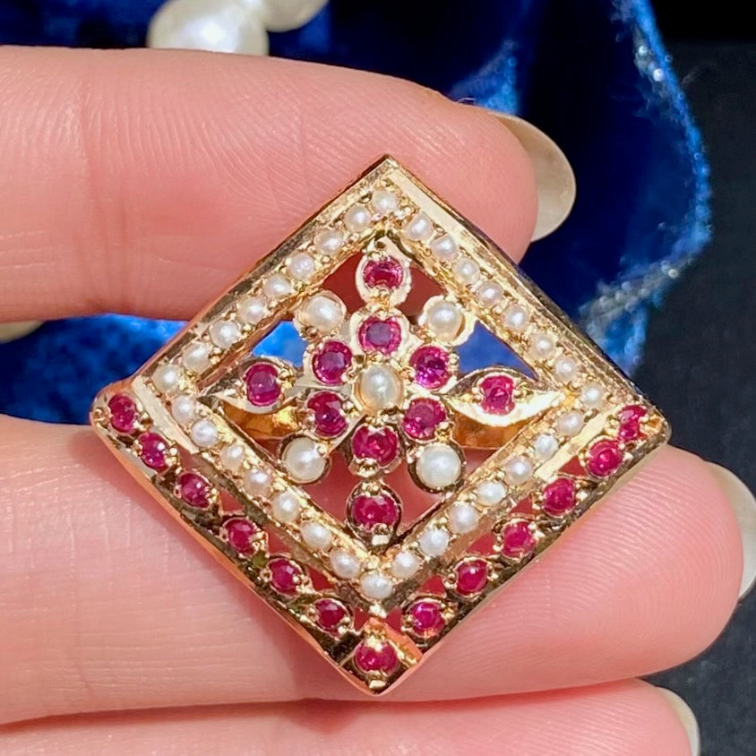 Ruby Pearl Ring | LR 033