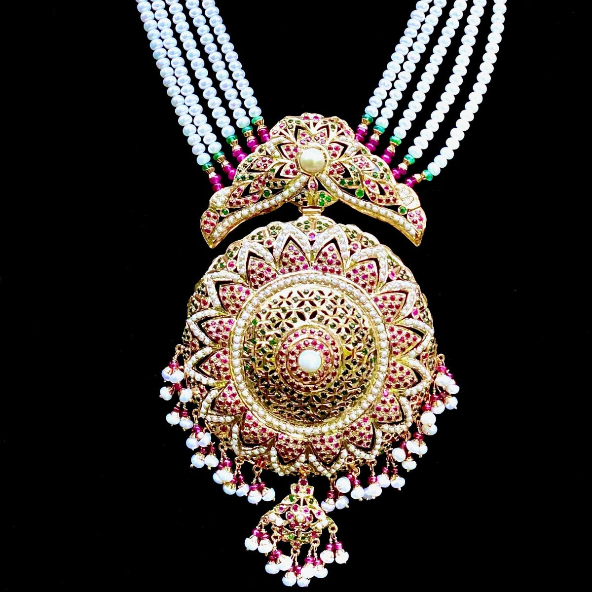Long Haar | Sadakari Rani Haar Set | Gold Plated Silver NS 025