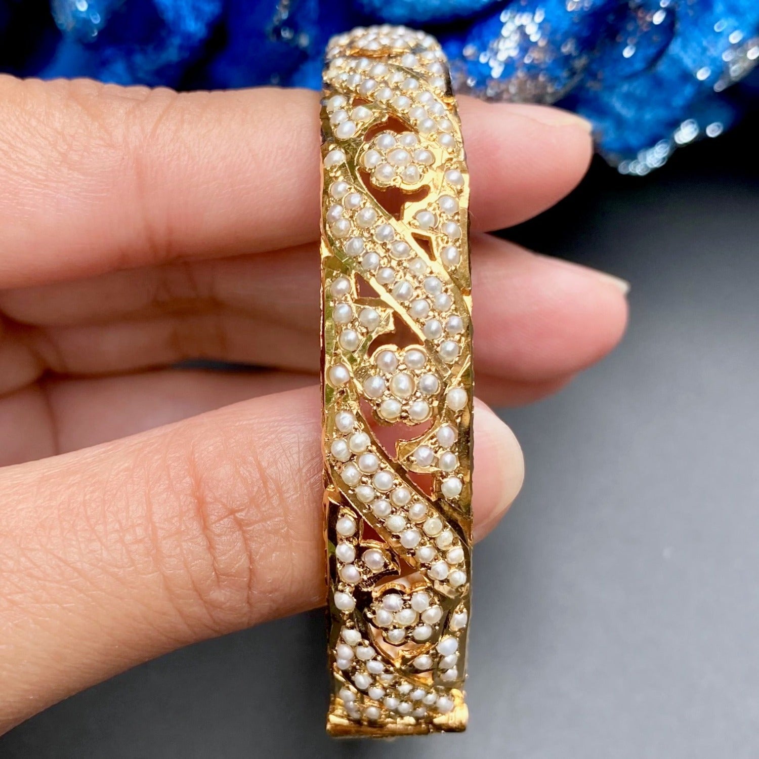 delicate pearl bangle