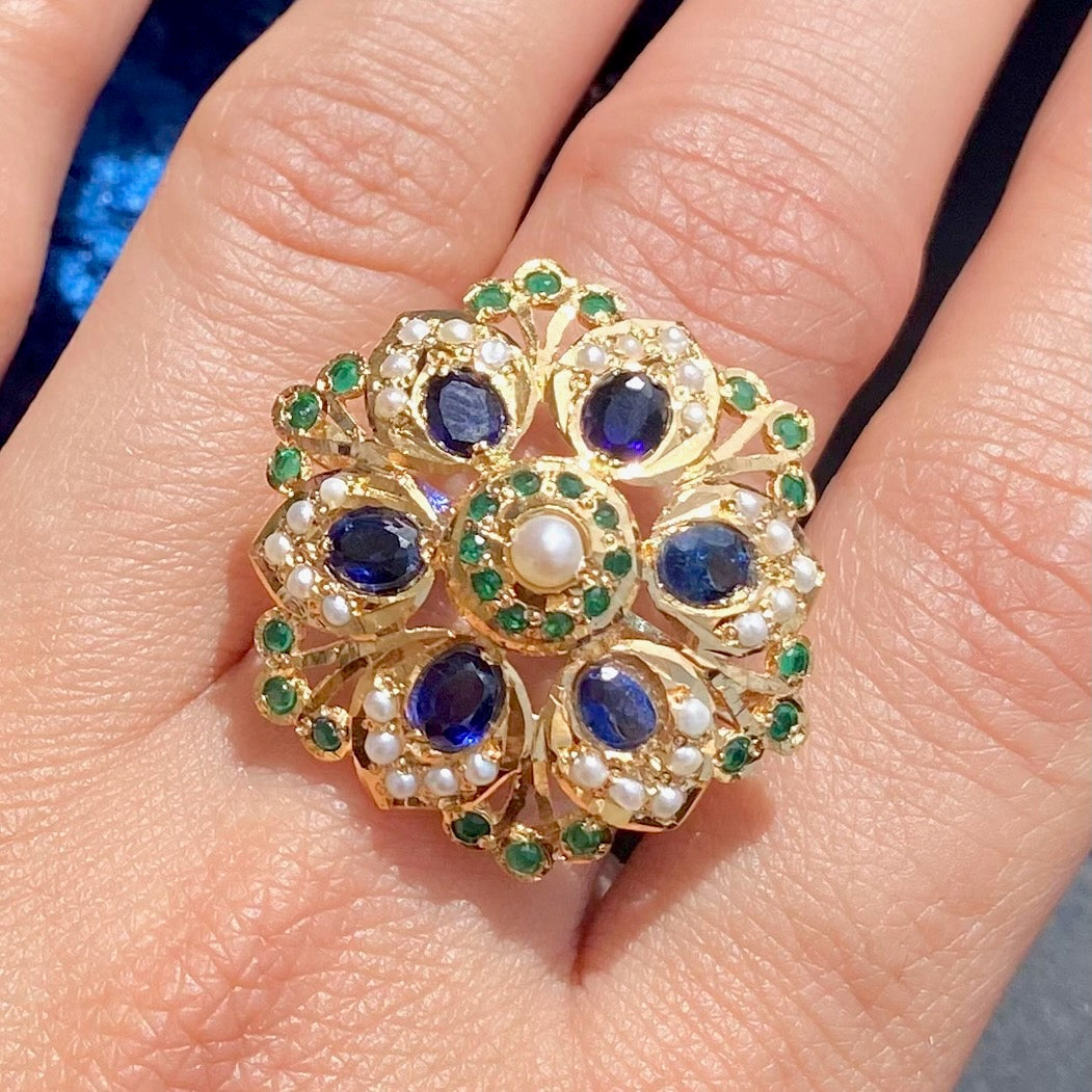 Exquisite Gold Plated Ring | Gifts For Women | 925 Sterling Silver LR 082
