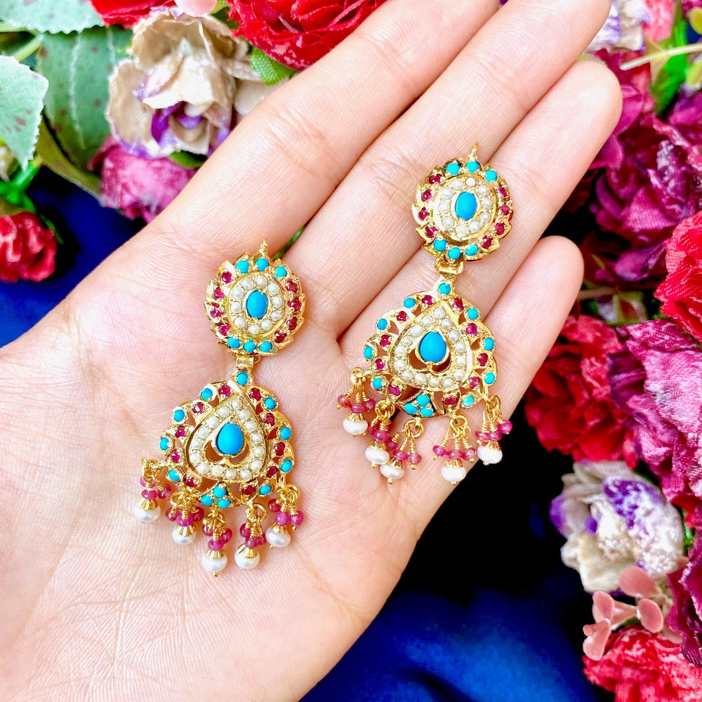 small earrings jadau