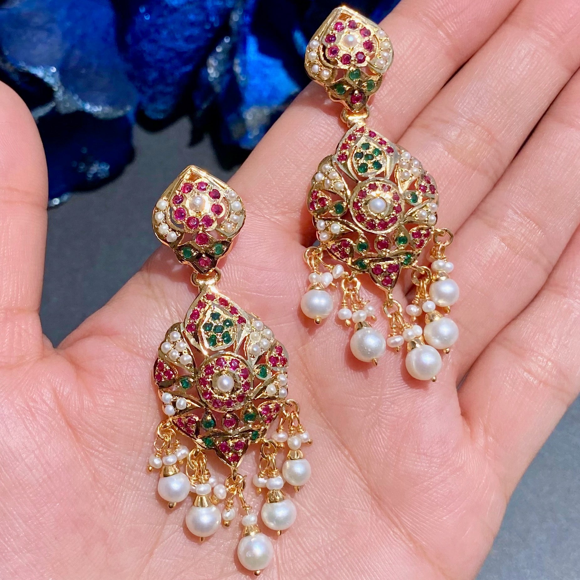 Exquisite Indian Jadau Earrings | Sober and Classy Design For Party Wear