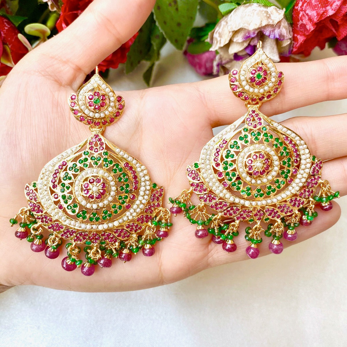 sterling silver earrings with gold plating