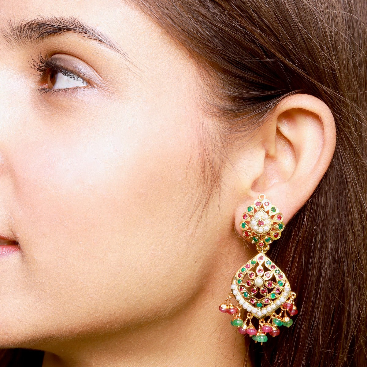 earrings in jadau