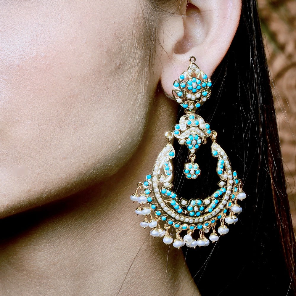 turquoise dangle and drop earrings