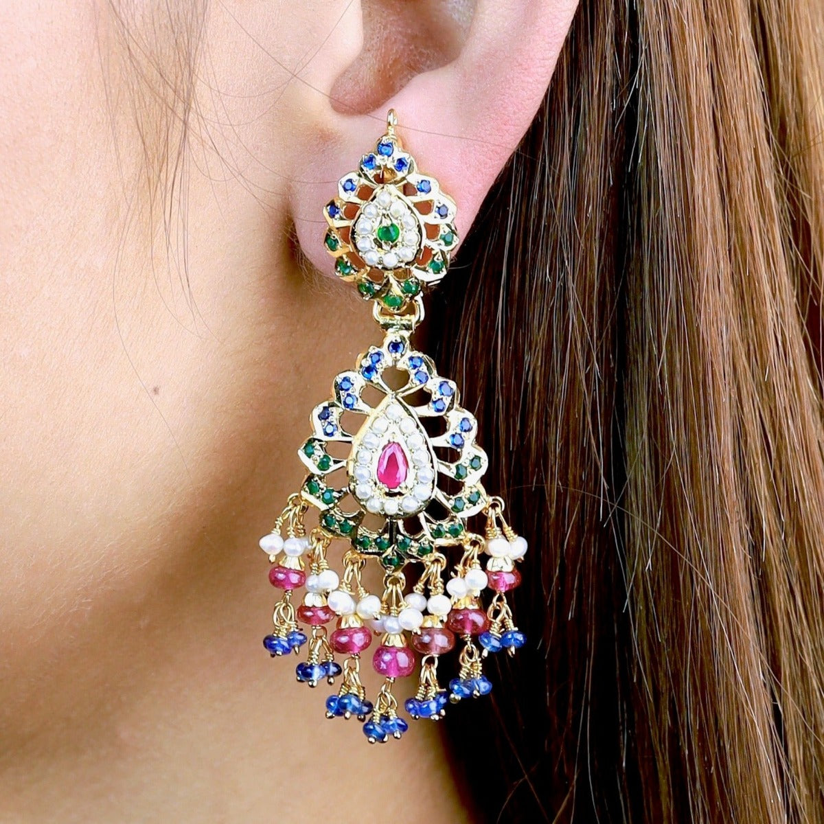 jadau earrings under 10000