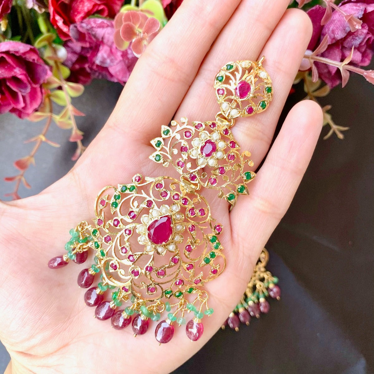 gold plated kundan jewelry