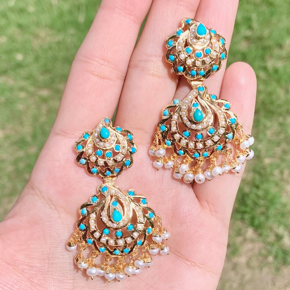 turuqoise earrings on silver
