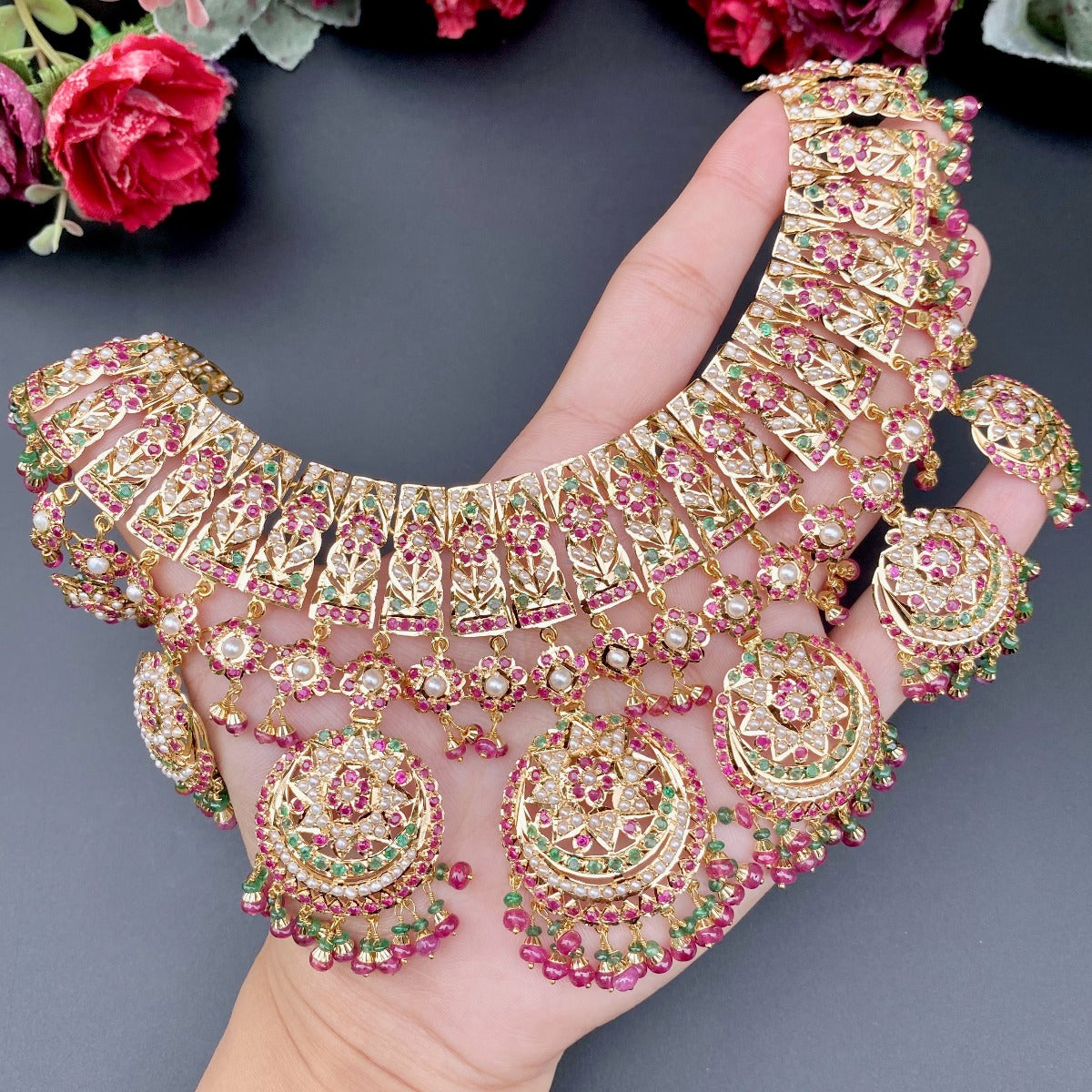 Latest bridal hot sale jewellery set