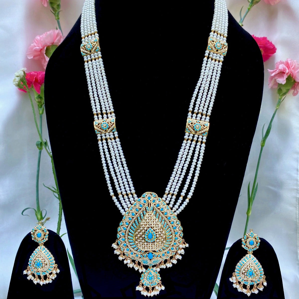 long necklace set pearl pheroza
