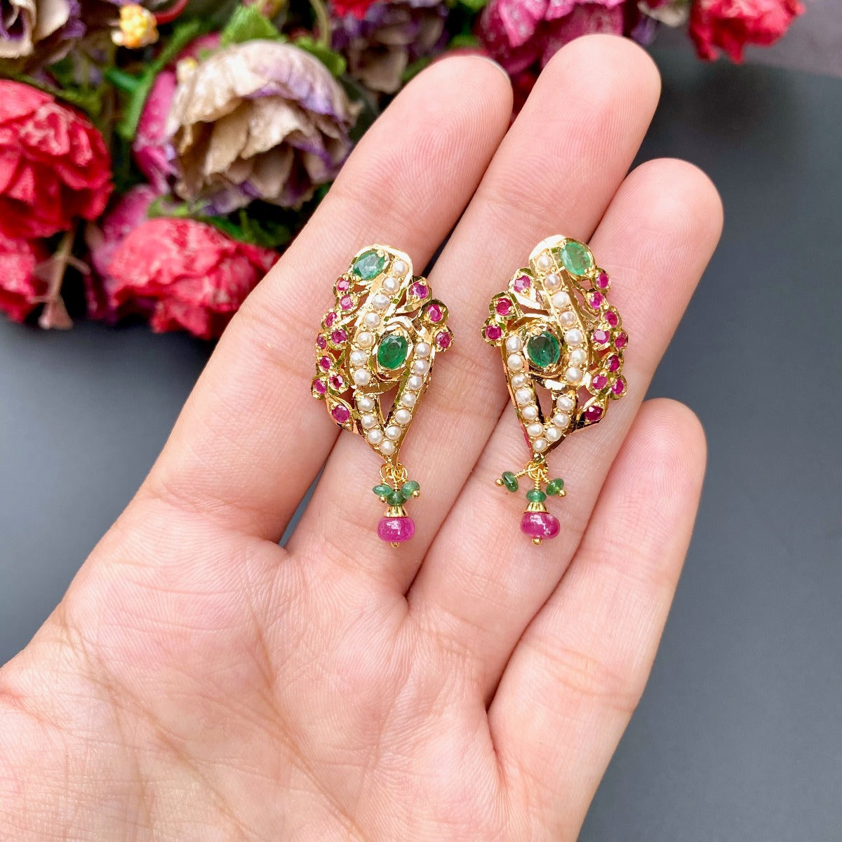 22ct gold jarau earrings