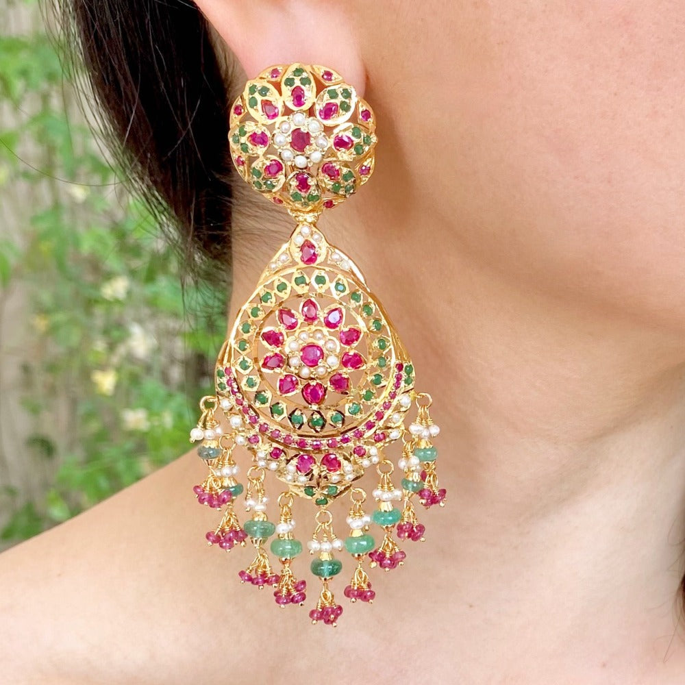 gold plated bridal earrings