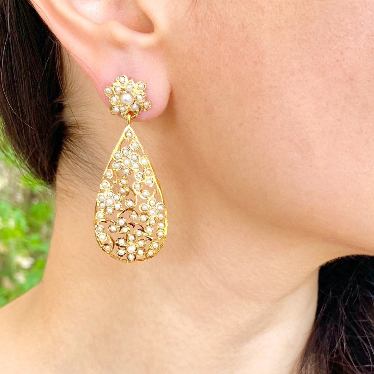 Indian Pakistani Afghani Gold Dangle Bali Jhumkas Earrings Boho Jhumki  Jewellery | eBay