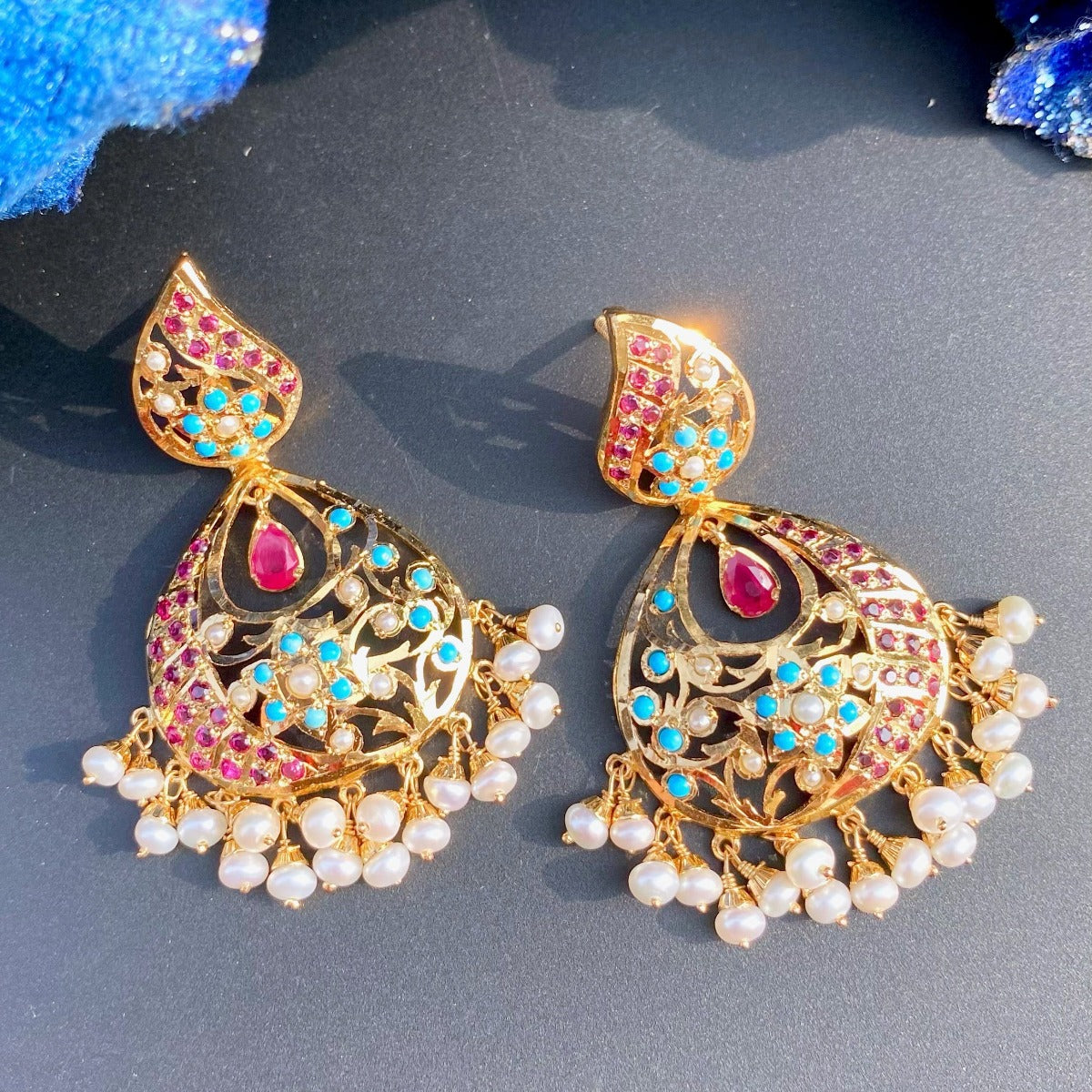 hyderabadi chandbali earrings