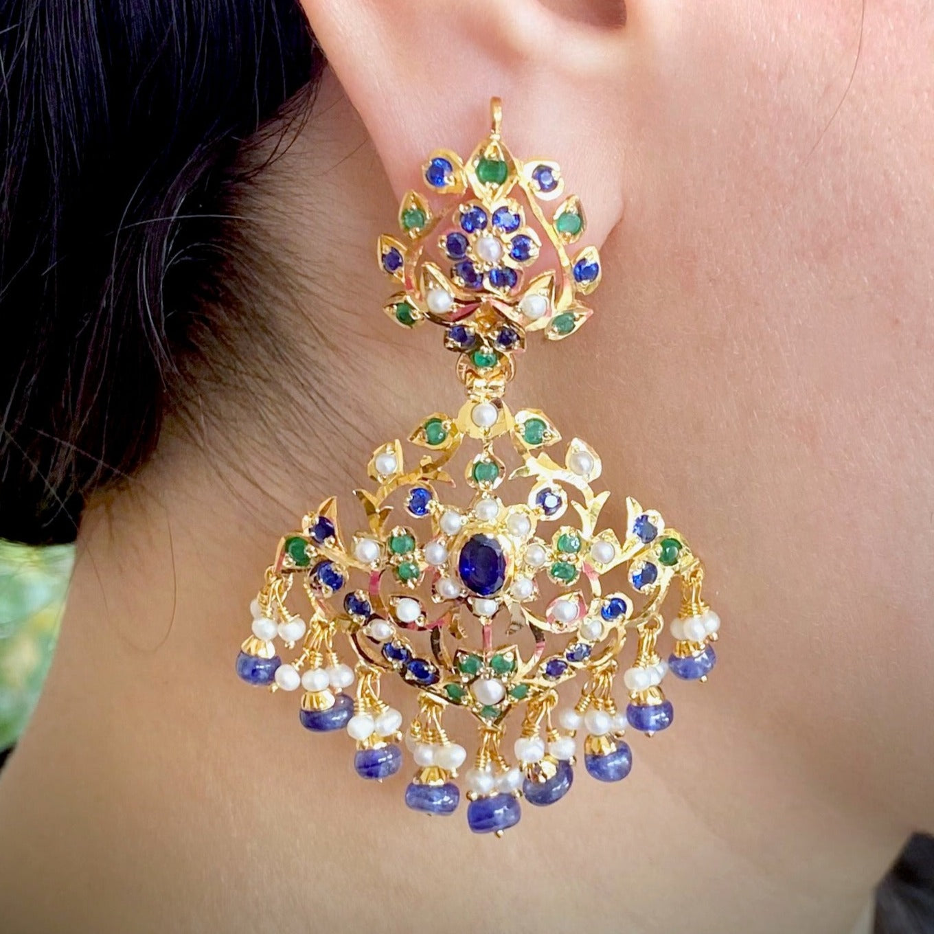 gold polished earrings for women