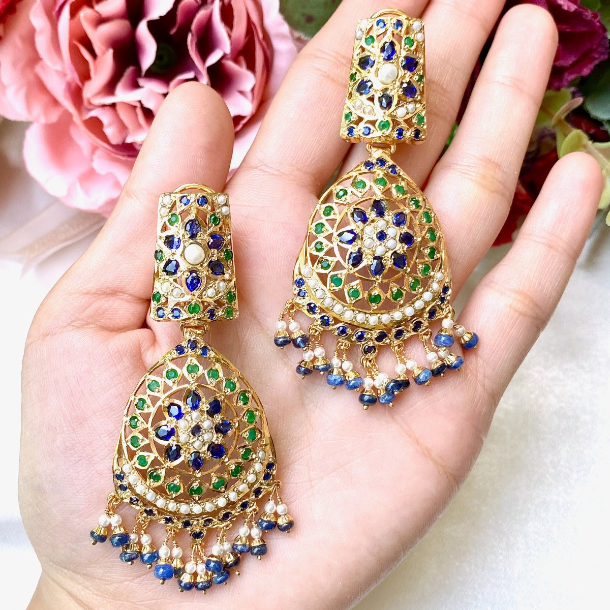 jadau earrings pakistani
