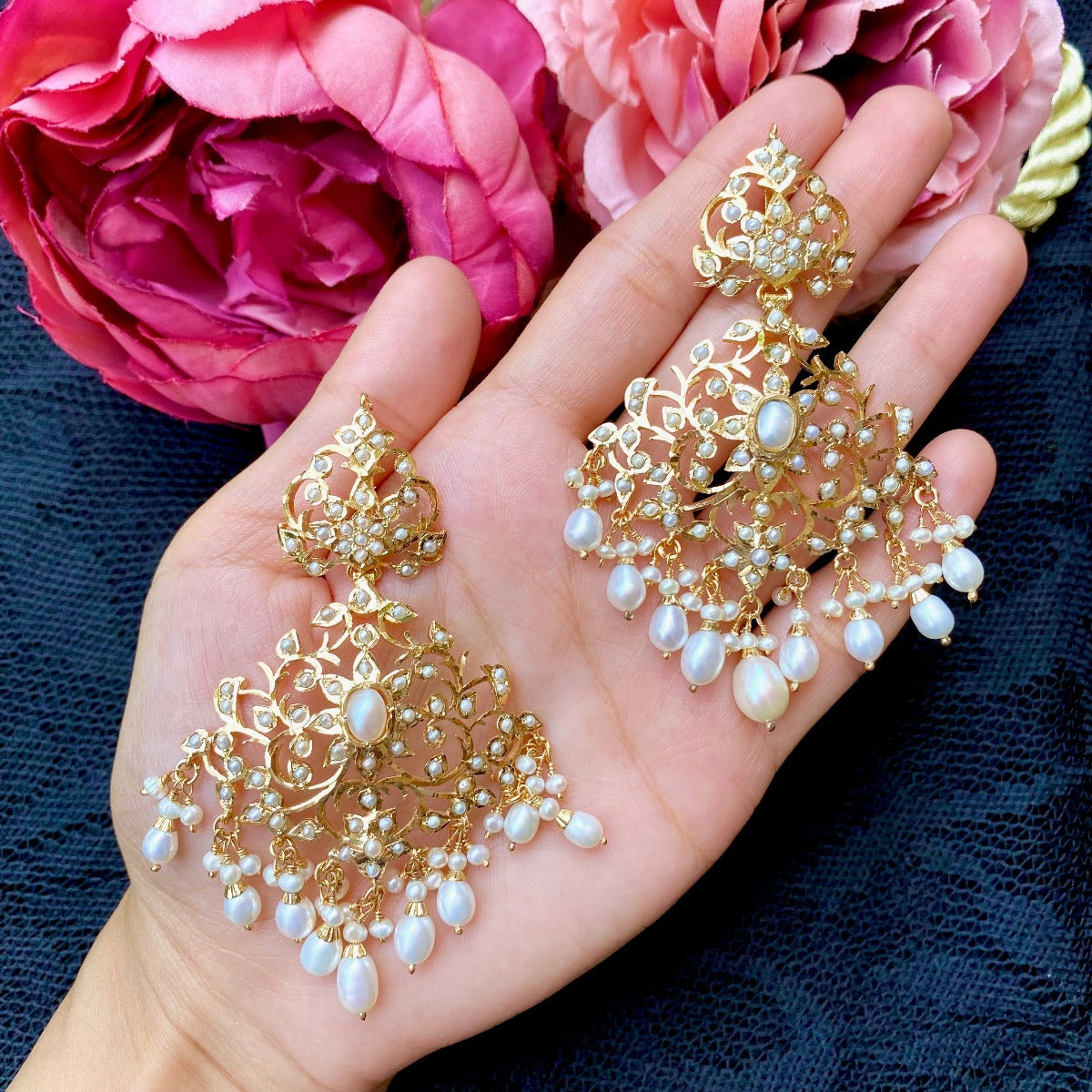 gold plated earrings bollywood