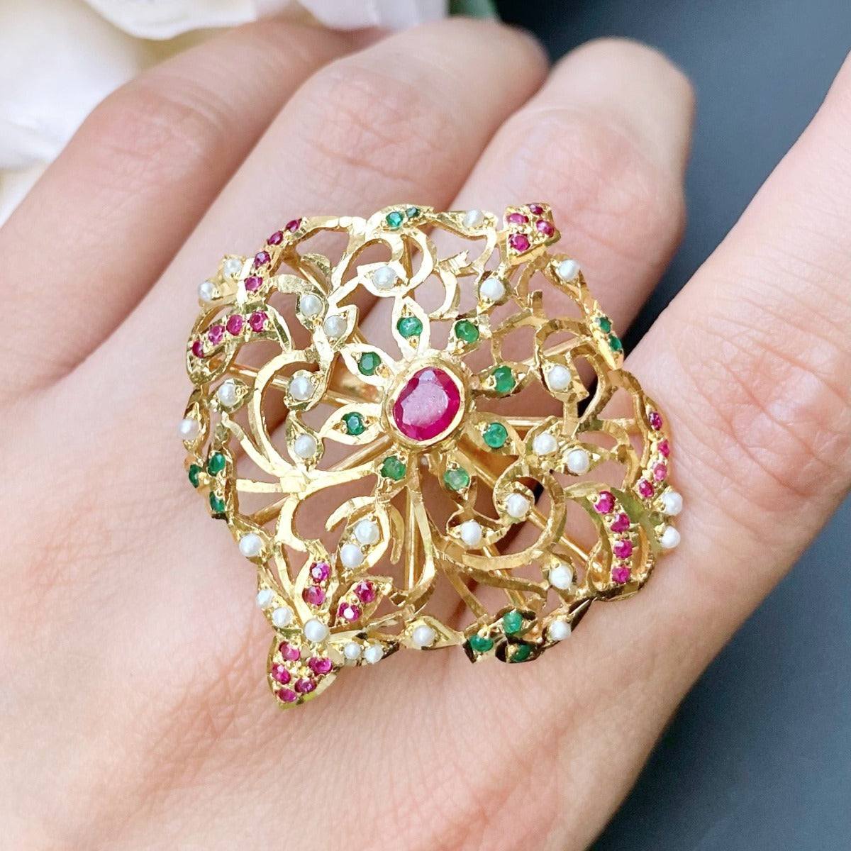 gold plated ring for women