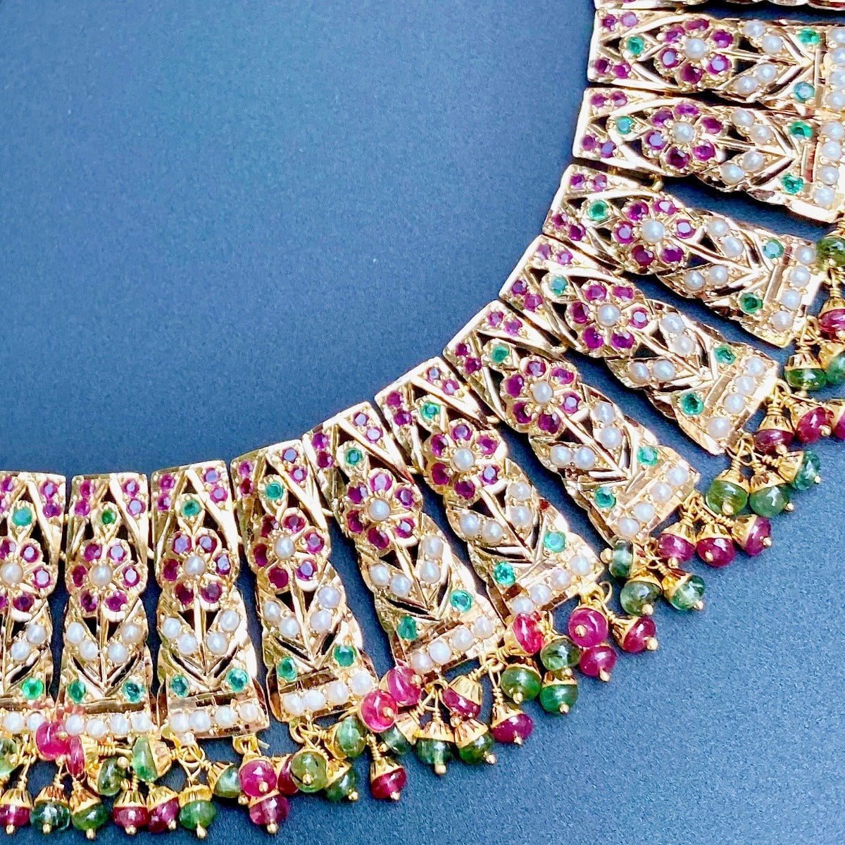 22k gold bengali necklace malabar