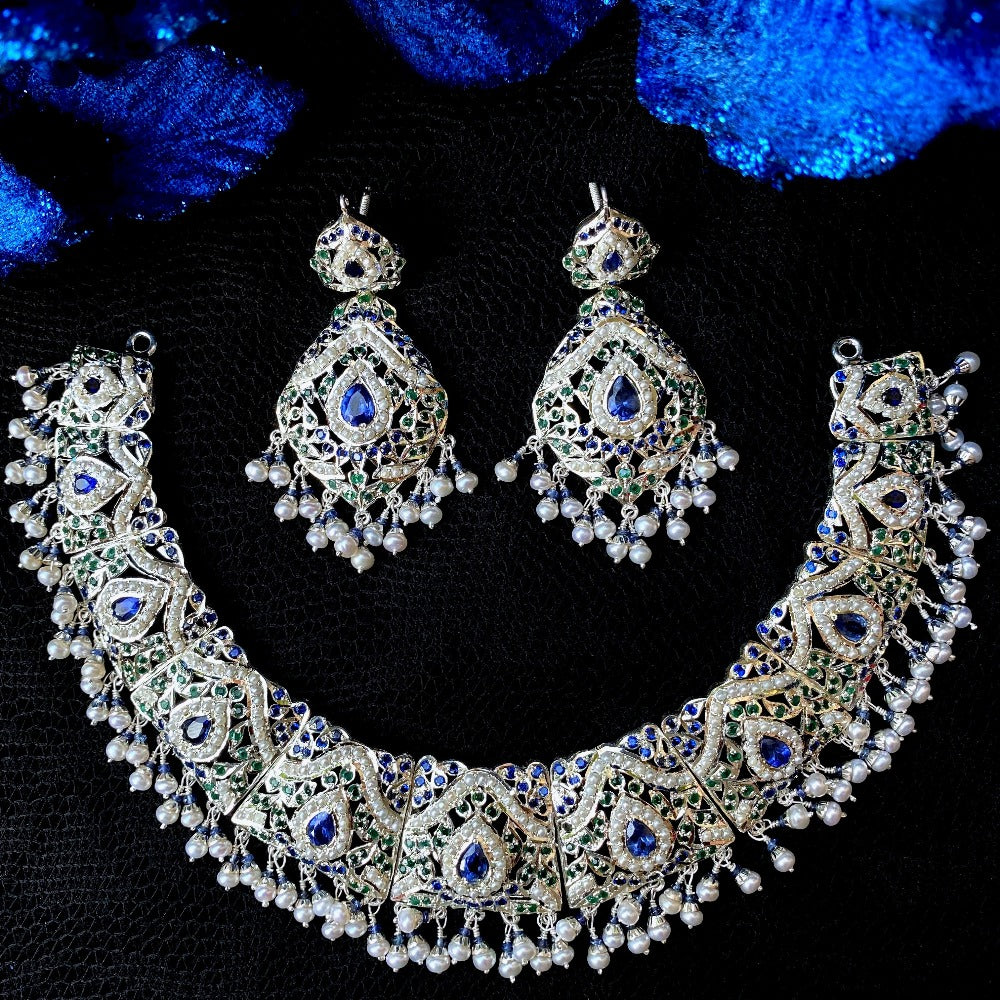 jadau set on silver without gold plating