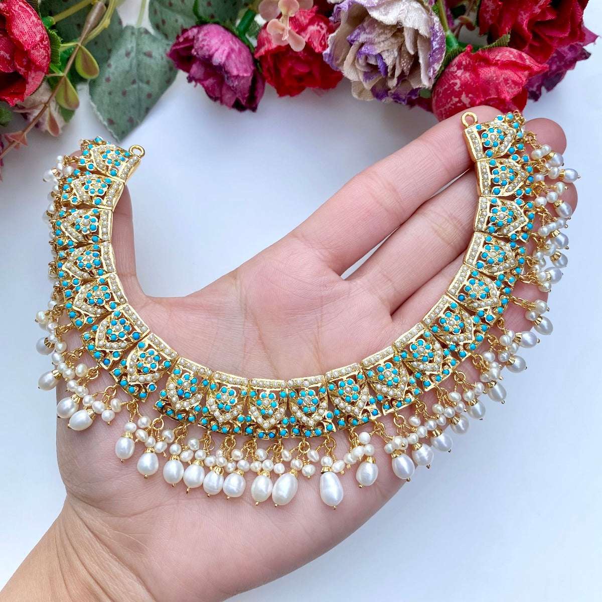 turquoise necklace set