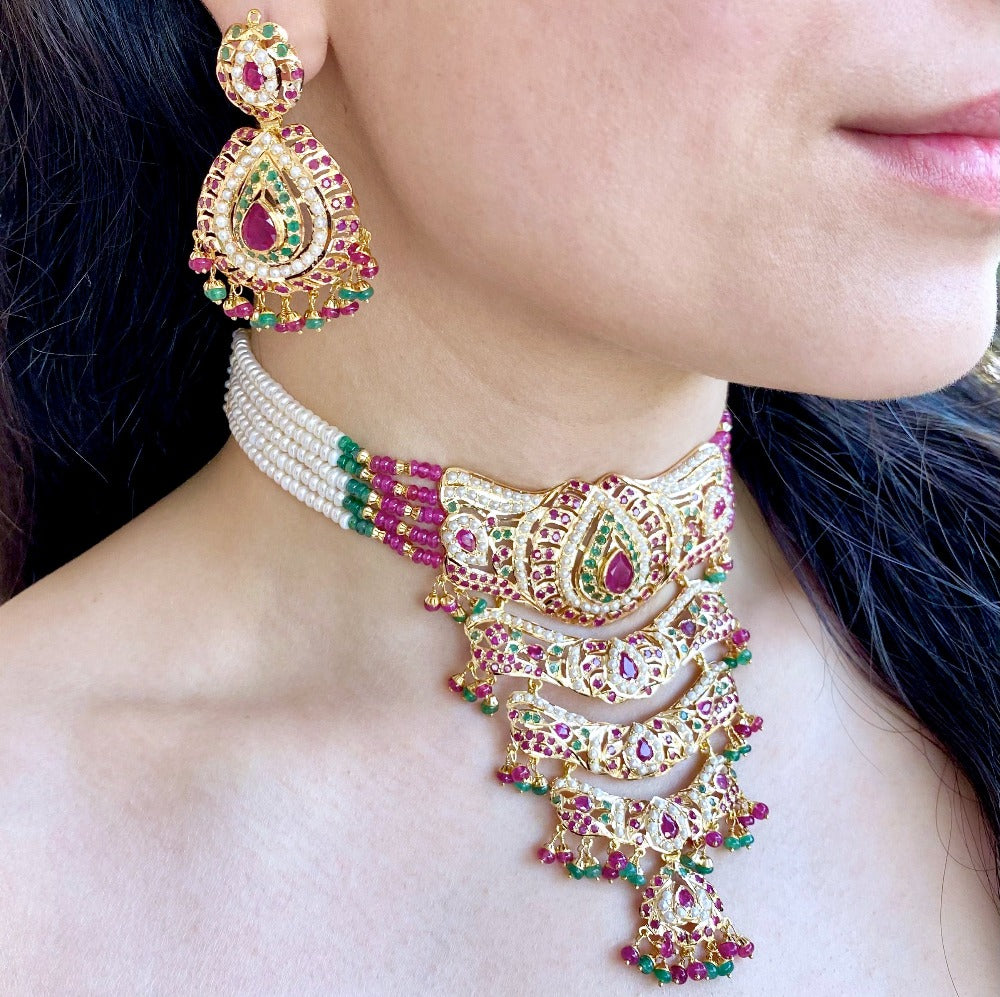 bridal mughal necklace set tanishq