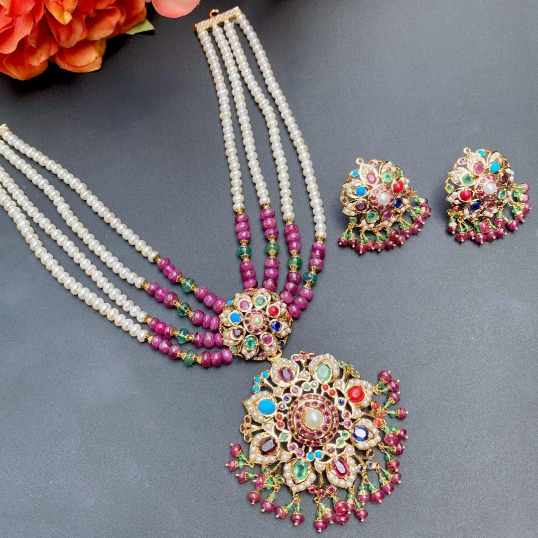 Multi Color Navratna Stone Choker Set-Necklace Set, Choker Necklace Set,  Fancy Jewelry, Trending Fashion Necklace, Buy Brand Necklace At Cheap Price  Online | Ishhaara