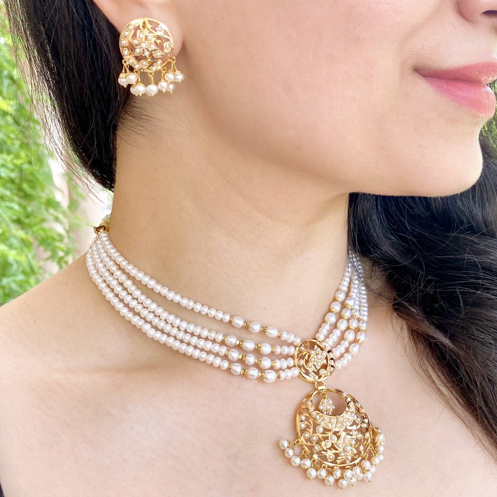 pearl necklace set for women