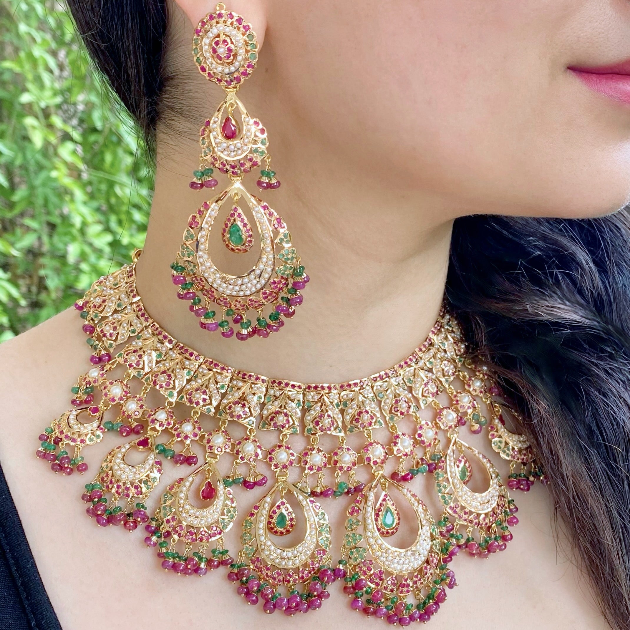 Pakistani bridal necklace deals set