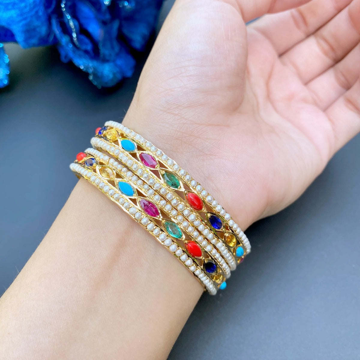 navratna jadau bangles