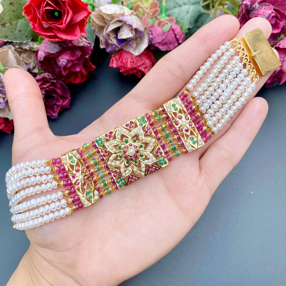 traditional indian pakistani jadau bracelet