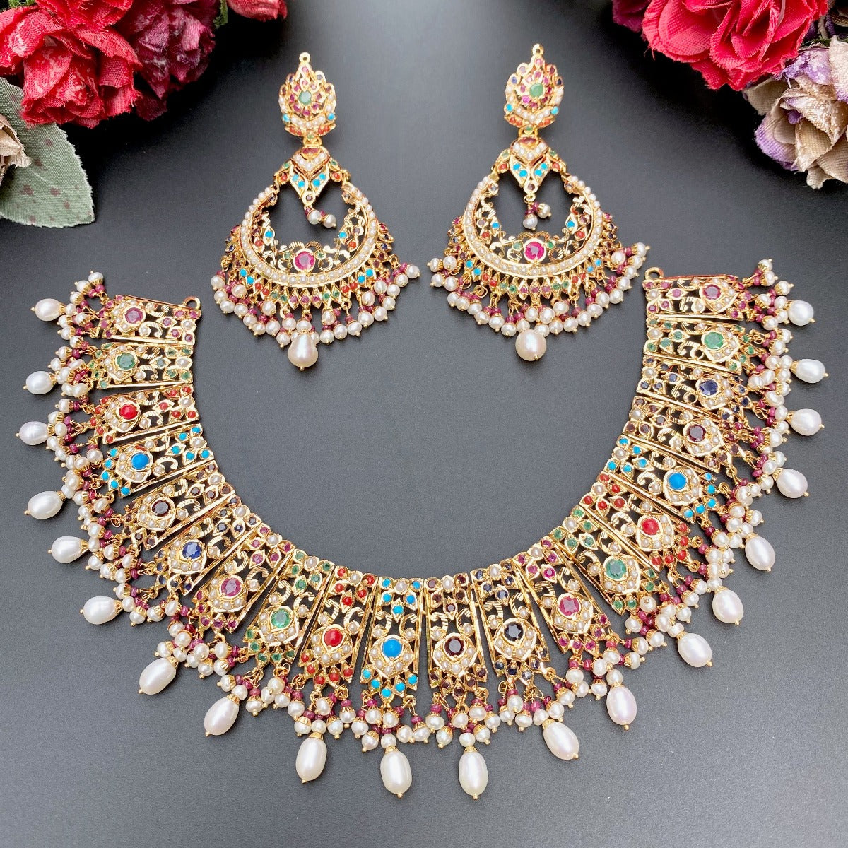 jewelry matching traditional lehenga outfit