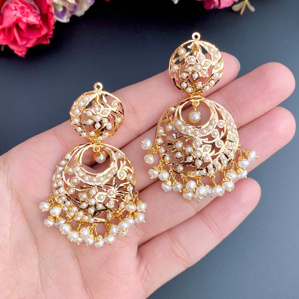 TANiSHQ Artsy Meenakari Gold Stud Earrings in Dharwad - Dealers,  Manufacturers & Suppliers - Justdial