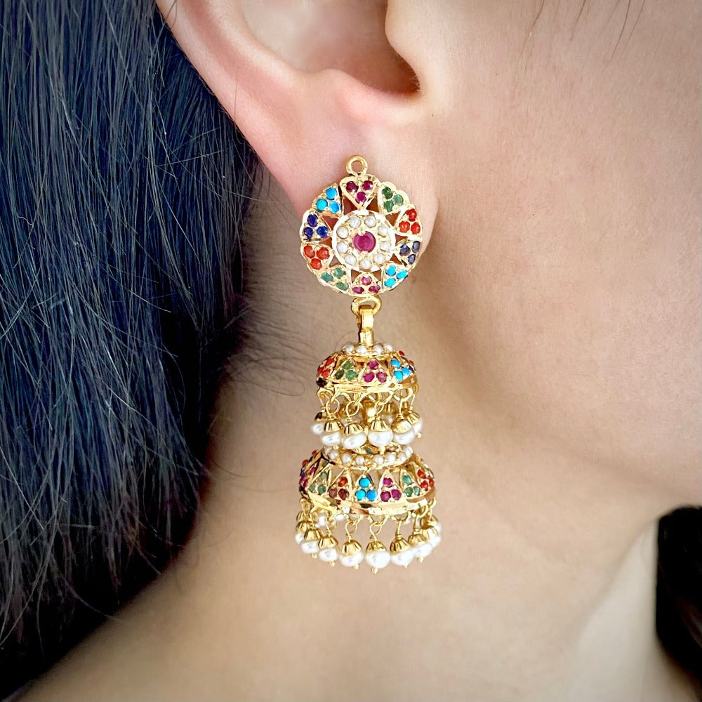 Buy South Indian Traditional Daily Wear Gold Covering Jhumkas Earrings