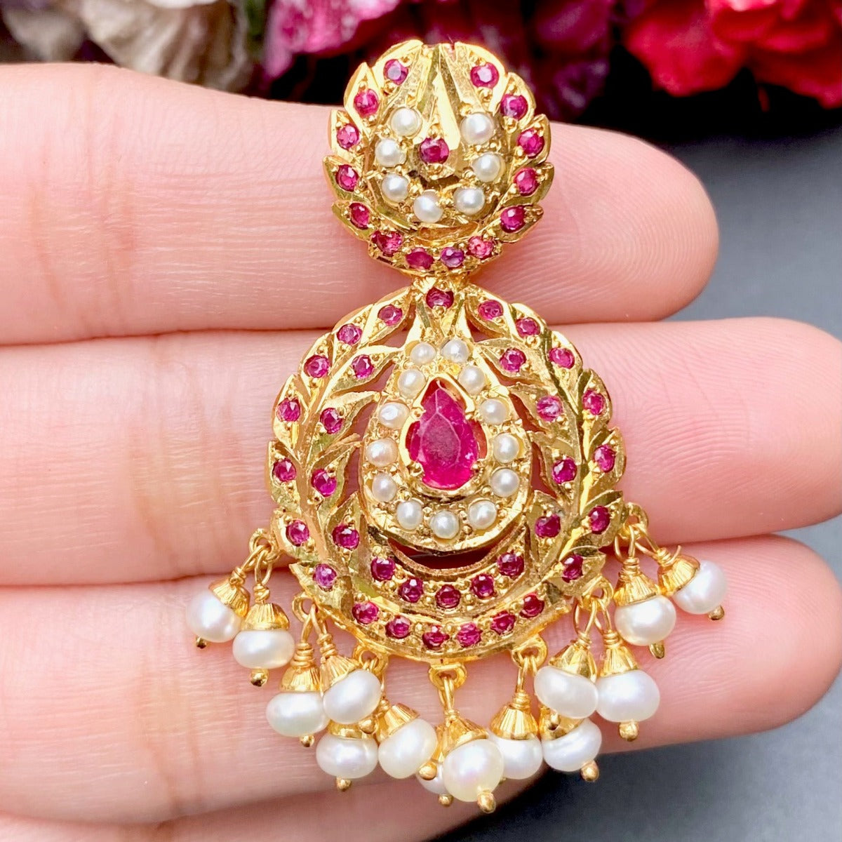 Buy Latest Daily Use White Stone Earrings Gold Design for Women