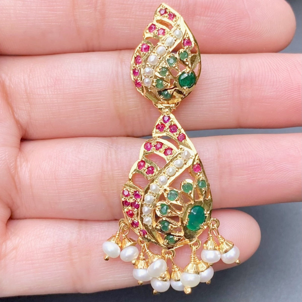 tricolor earrings