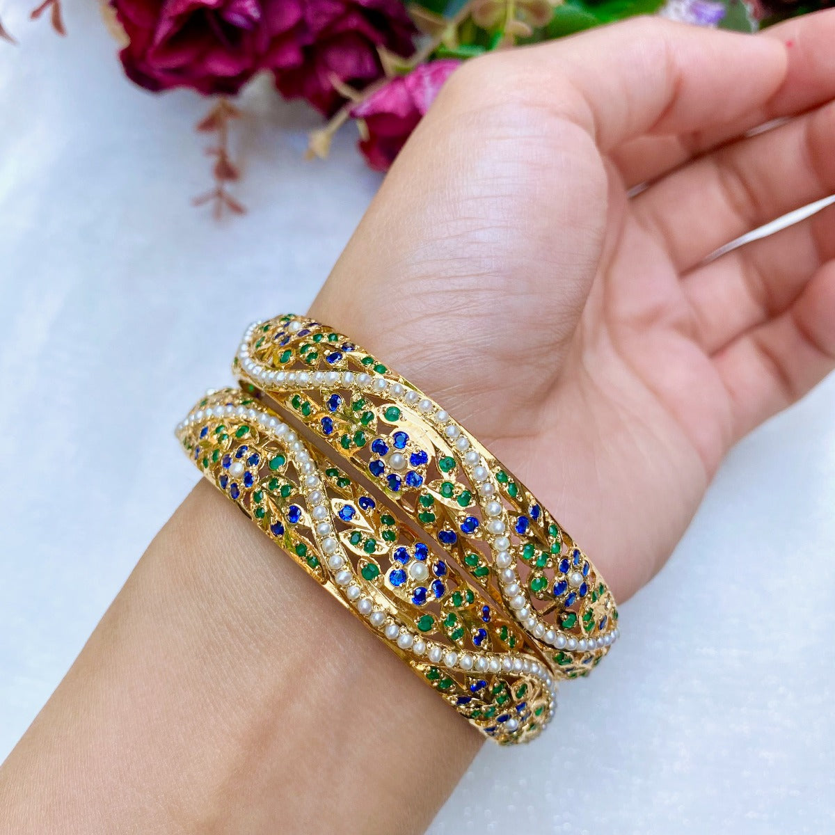 traditional indian stone bangles
