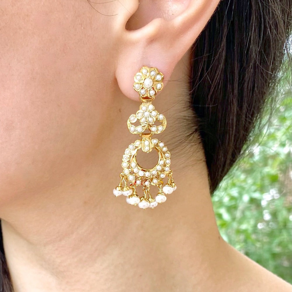 pakistani chandbali earrings