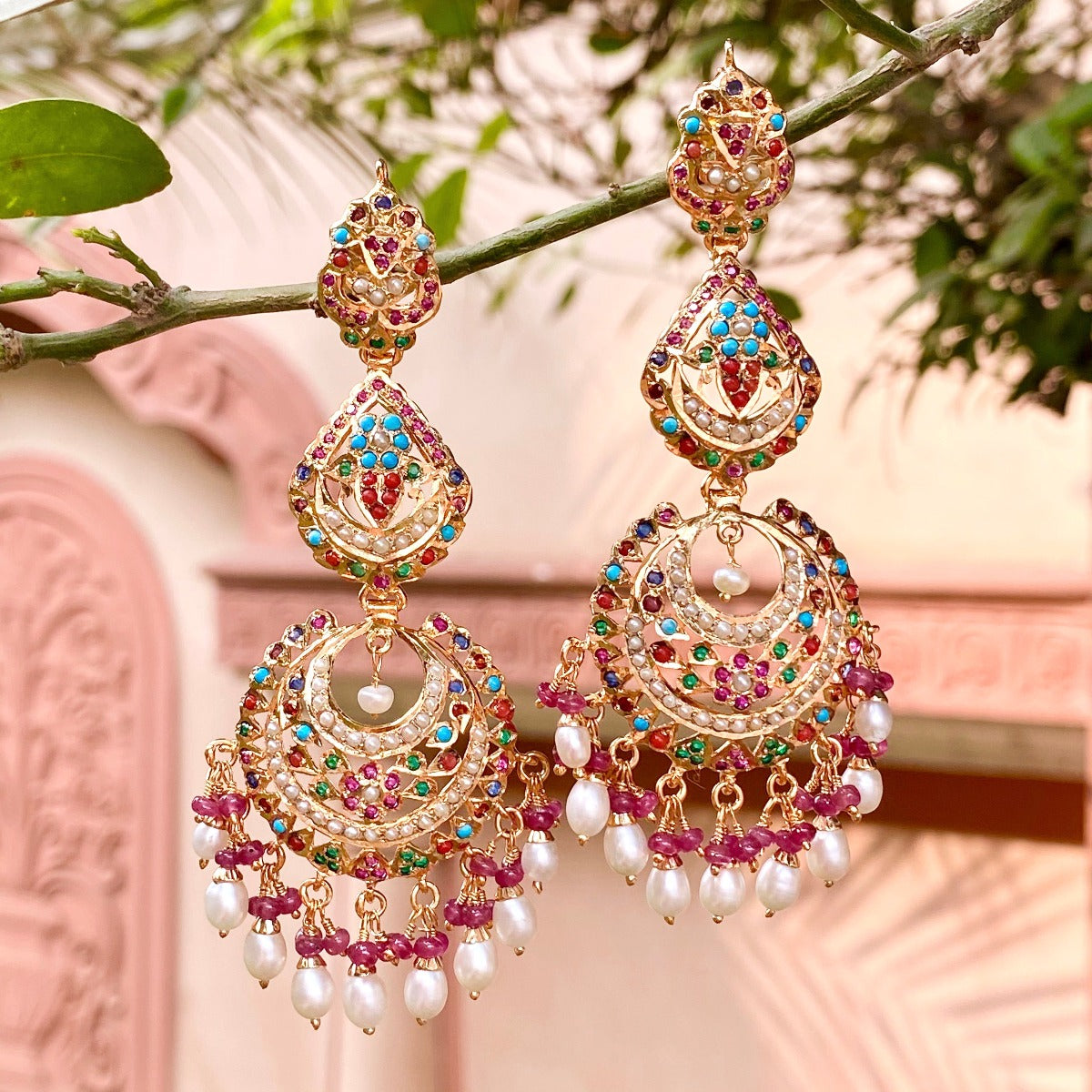 Falak Chand Bali Earrings - Earring - Gold