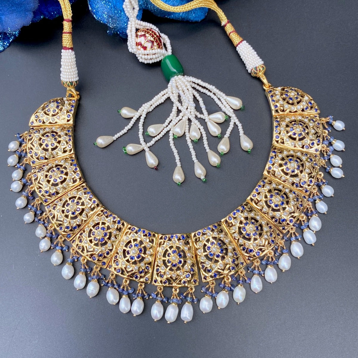 pakistani jadau necklace set