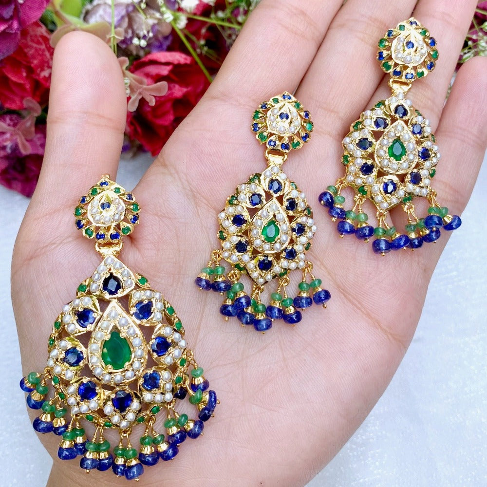 pakistani mughal jadau pendant set