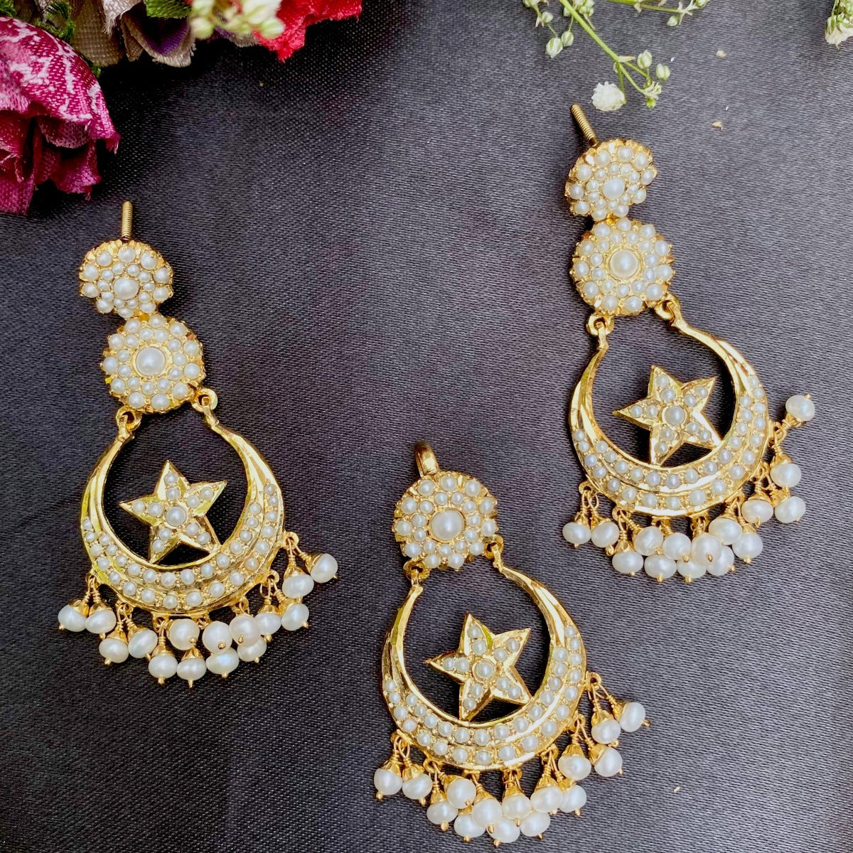 kundan pendant set in gold plated