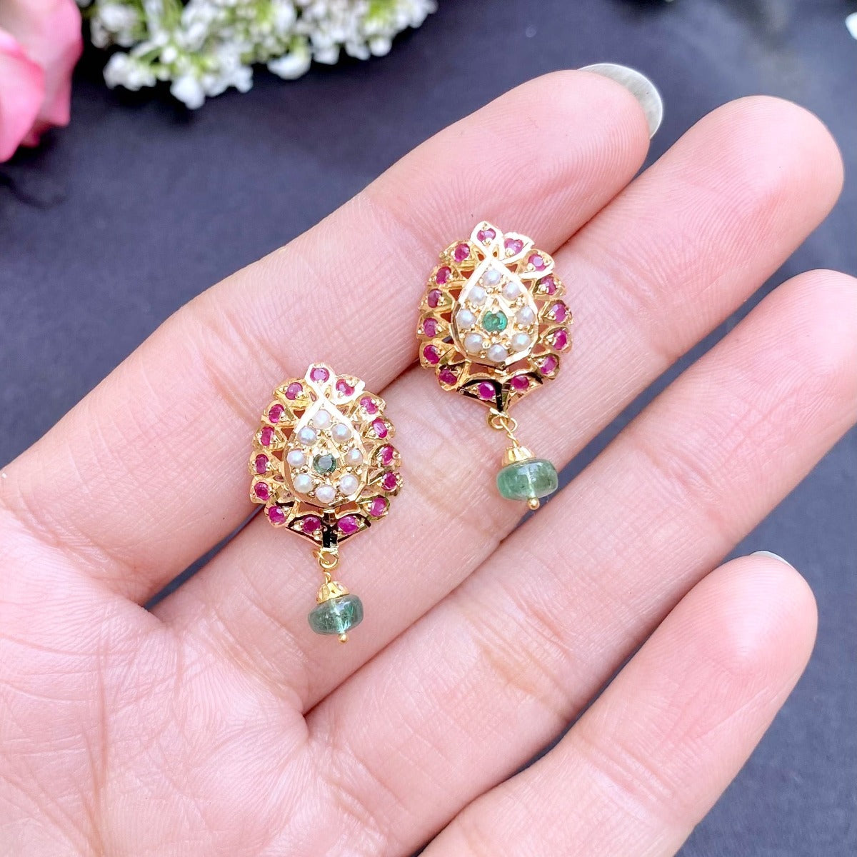 small gold earrings under 50000