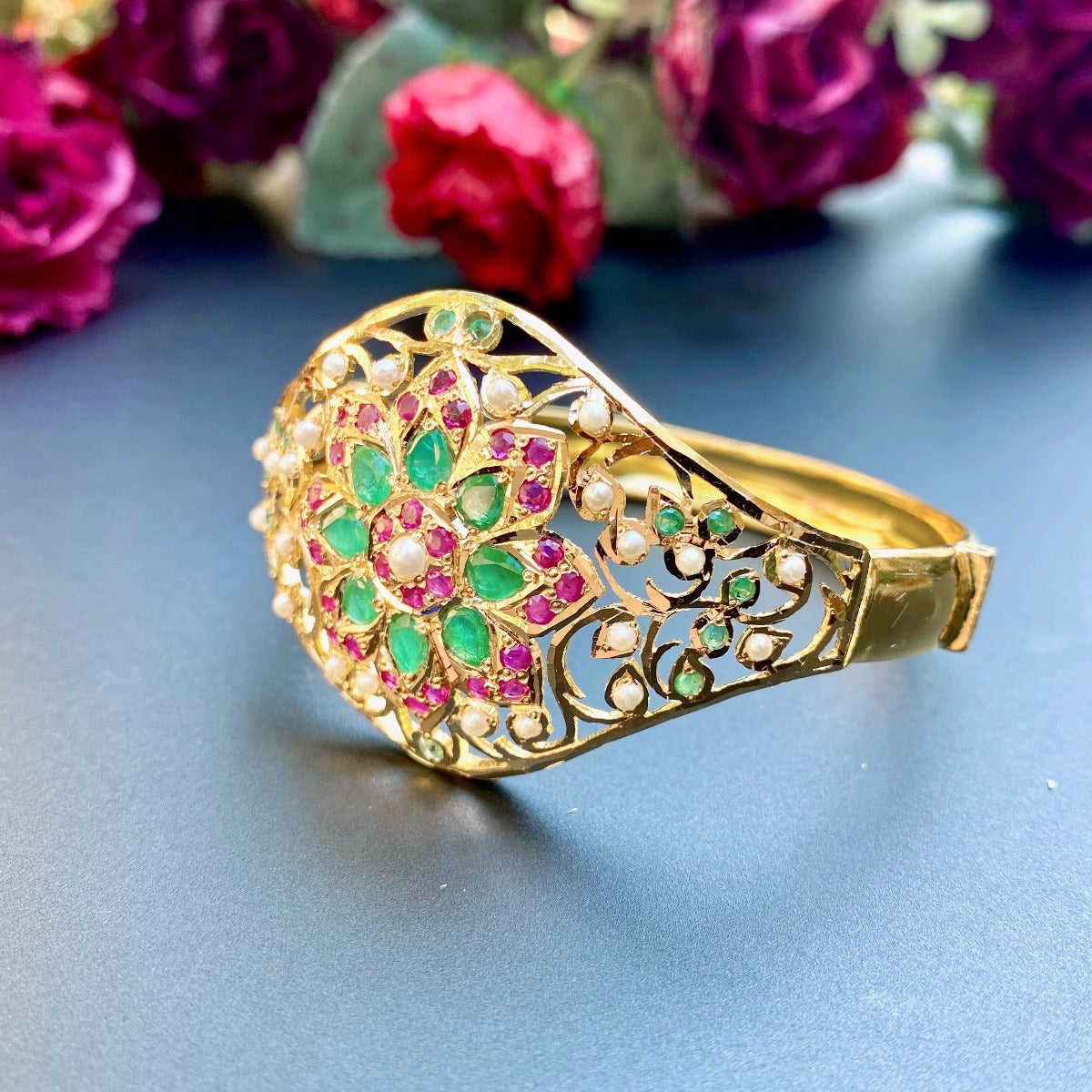 ruby emerald bracelet malabar