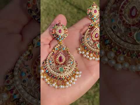 Buy 22Kt Gold Marvellous Chandbali Earrings 74VL7658 Online from Vaibhav  Jewellers