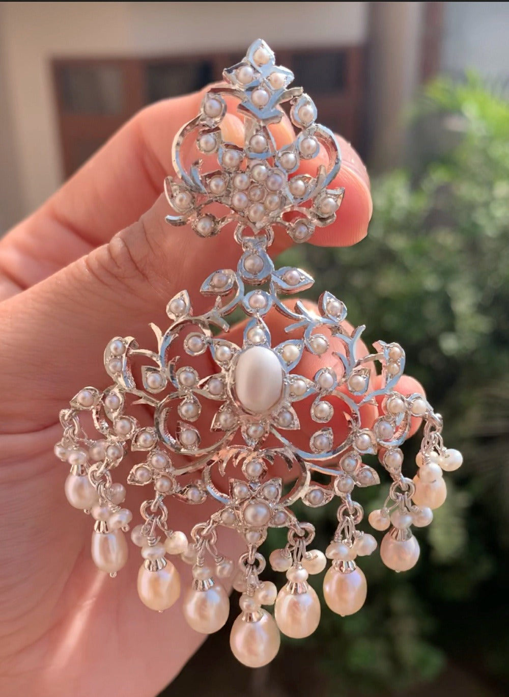 edwardian earrings with pearls